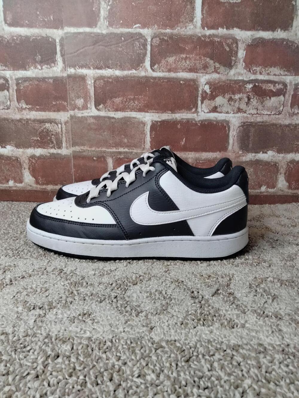 Nike Court Low Shoes Womens Size 9 Court Vision Leather Black White Basketball - Picture 3 of 9